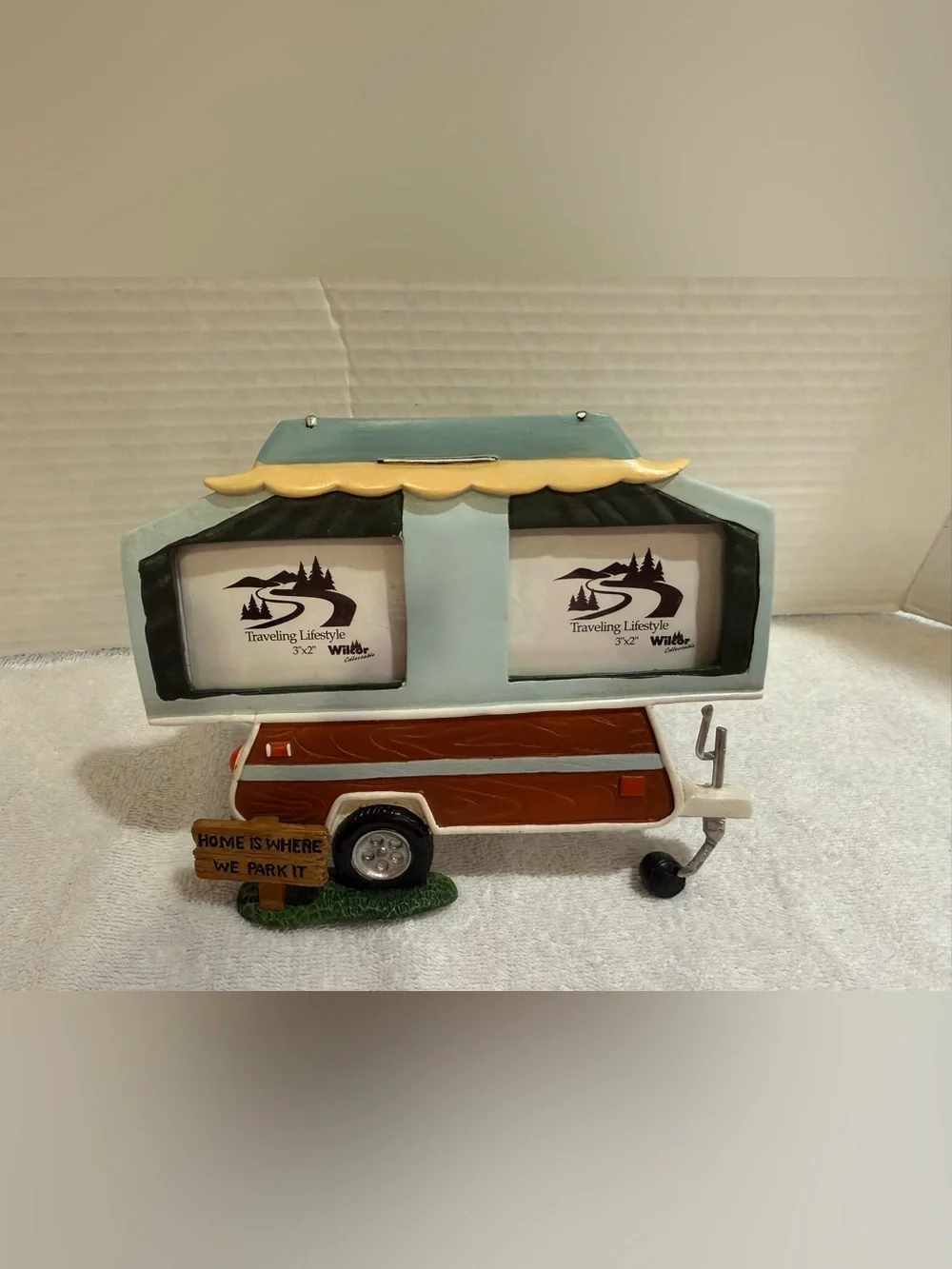 Pop Up Camper Picture Frame Holds 3x2 Pictures Wilcor Collectibles New